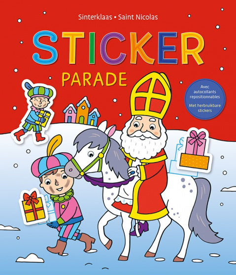 kleur- en stickerboek Sinterklaas Stickerparade 20 pagina's
