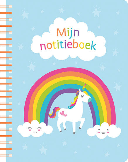 Mijn notitieboek - unicorn blue