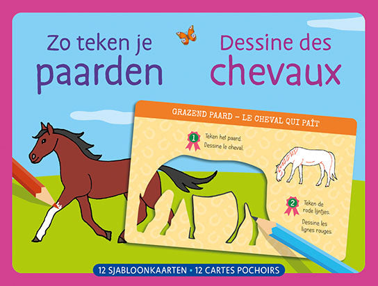 Zo teken je paarden - 12 sjabloonkaarten