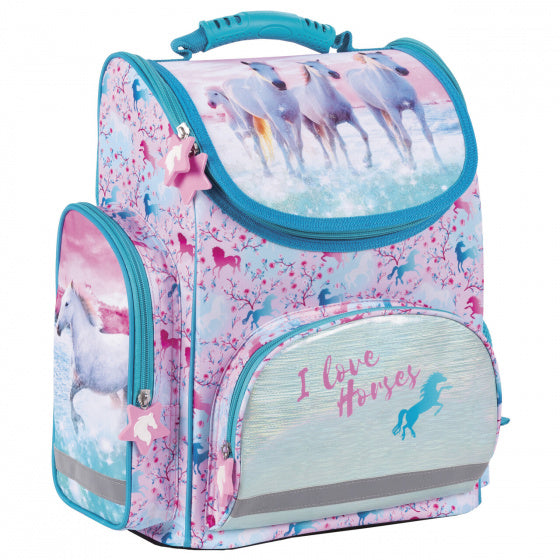 rugzak paarden meisjes 16 liter polyester roze