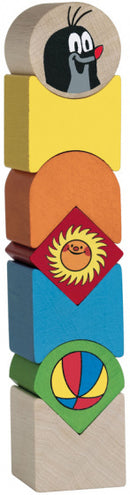 blokkenset mol junior 14 x 5,5 cm hout 7-delig