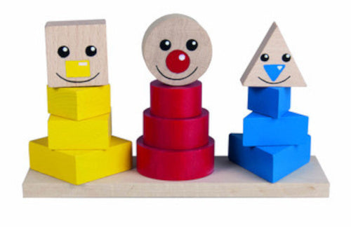 blokkenspel junior hout 20 cm geel/rood/blauw 15-delig