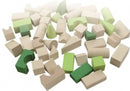 bouwblokken junior 20 mm hout bruin/groen 45-delig