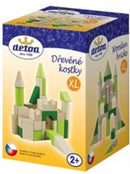 bouwblokken junior 20 mm hout bruin/groen 45-delig