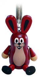 decoratiehanger junior 9,5 cm hout roodbruin