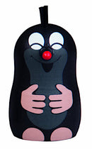 magneet met blije mol junior 5,4 x 3 cm hout zwart