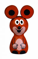 magneet muis 5 x 3 cm hout bruin