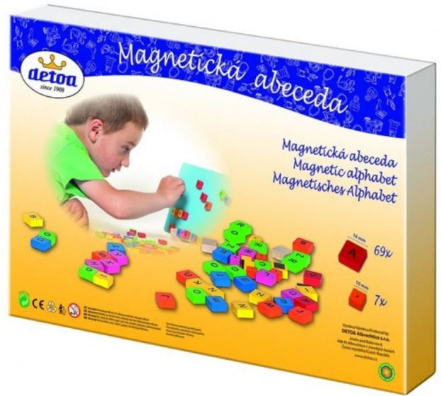 magneetbord alfabet junior 310 x 165 mm hout 76 delig