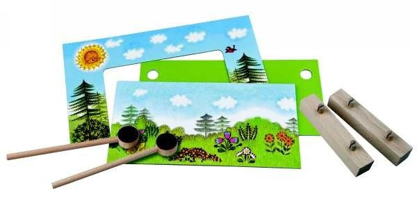 magnetisch dierentheater 33 x 23 x 3,5 cm hout 11-delig
