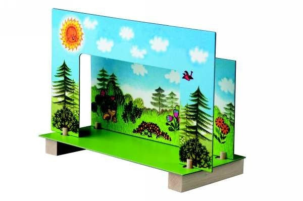 magnetisch dierentheater 33 x 23 x 3,5 cm hout 11-delig