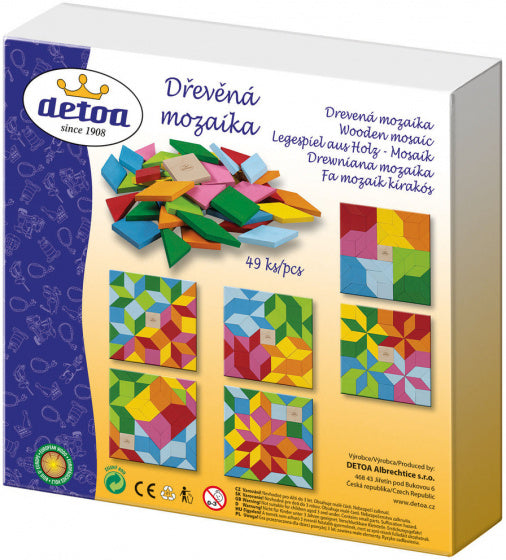 mozaïekpuzzel junior 3 x 5,5 cm hout 49-delig