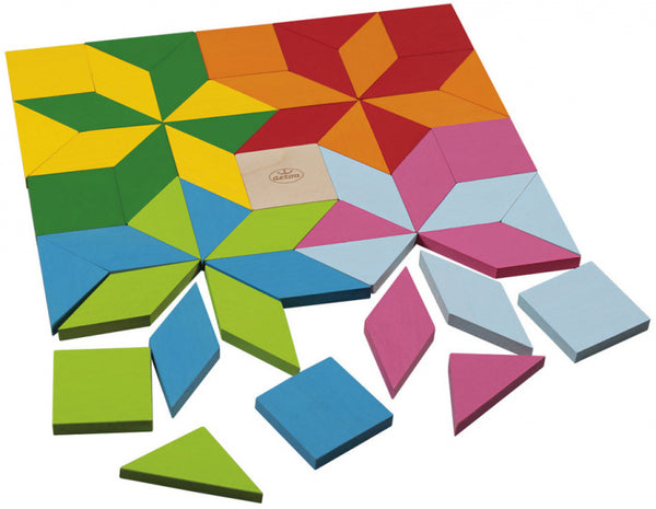 mozaïekpuzzel junior 3 x 5,5 cm hout 49-delig