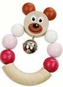 rammelaar teddybeer junior 70 x 90 cm hout bruin/roze