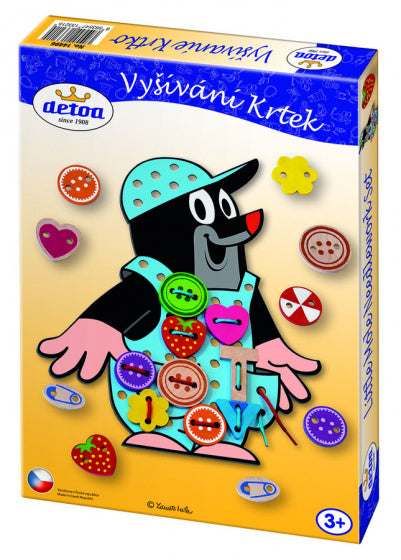 rijgspel mol junior hout/karton 26-delig