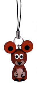 sleutelhanger kleine muis junior 4,6 cm hout bruin