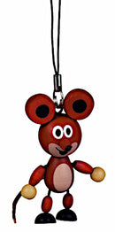sleutelhanger muis junior 5,8 cm hout bruin