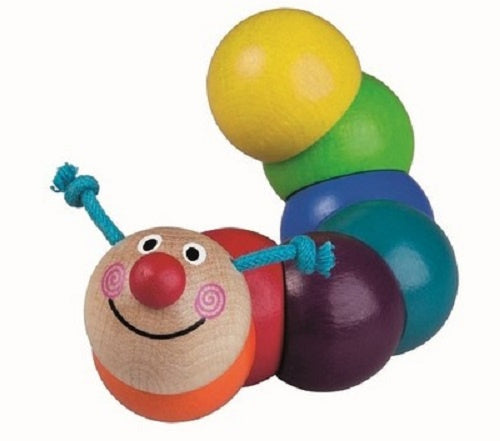 speelfiguur rups junior 13 cm hout