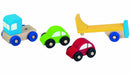 auto's Truck and Cars junior 14 cm hout 4-delig