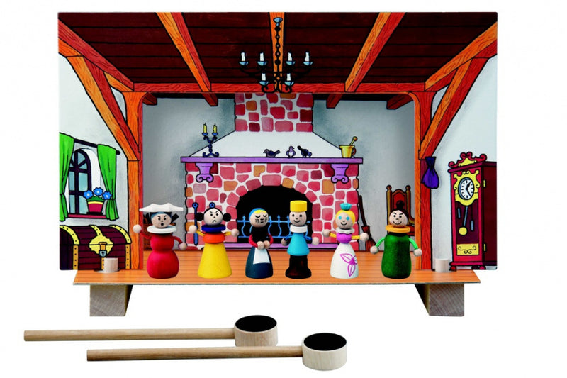 speelset Assepoester magnetisch junior hout 10-delig