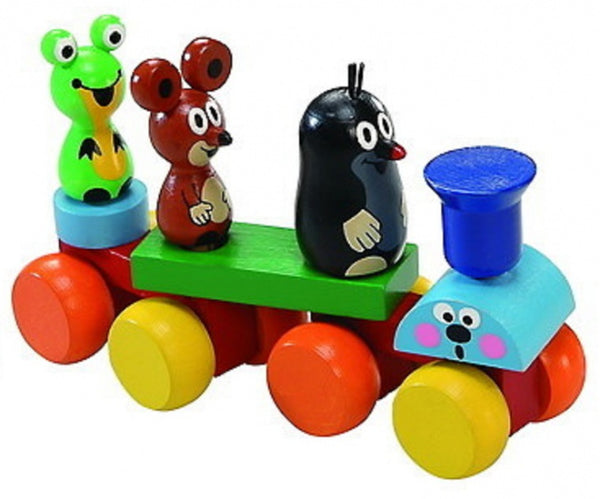 speelset trein en vrienden 16 x 5,2 x 10,2 cm hout
