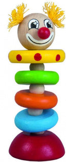 stapelspel clown junior 12 cm hout 5 delig
