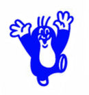 stempel springende mol 3,5 cm hout zwart/rood