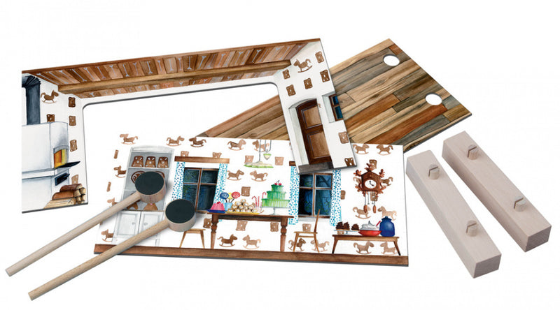 theater Hans en Grietje junior hout 33,5 x 23 cm 19-delig