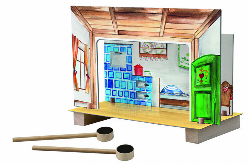 theater Roodkapje junior hout 33,5 x 23 cm 10-delig