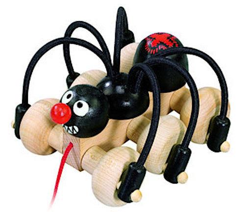 trekspeelgoed spin junior 112 x 106 mm hout zwart