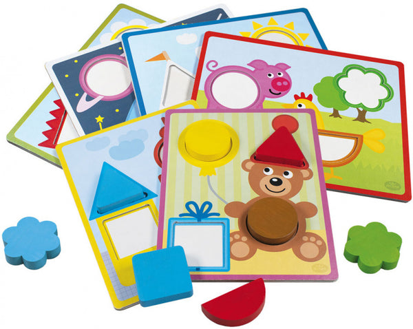 vormenpuzzel junior hout/karton 21-delig