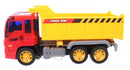 kiepwagen 21,5 x 10 x 14 cm geel/rood