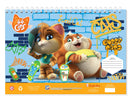 tekenblok 44 Cats 33 x 23 cm 40 vellen 3-delig blauw