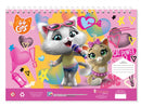 tekenblok 44 Cats 33 x 23 cm 40 vellen 3-delig roze