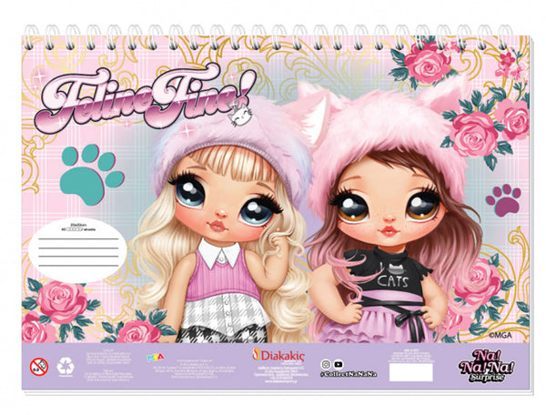 tekenblok Na!Na!Na! 33 x 23 cm 40 vellen 3-delig roze