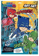 tekenset PJ Masks junior blauw/geel 31-delig