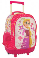 trolley rugzak meisjes 31 x 27 cm polyester rood/wit