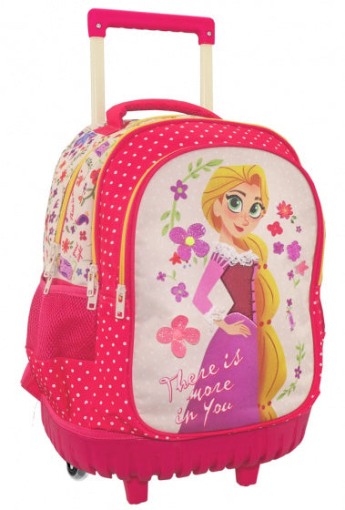 trolley rugzak meisjes 31 x 27 cm polyester rood/wit