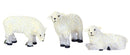 schapen miniatuur 3 x 6 cm wit 3 stuks