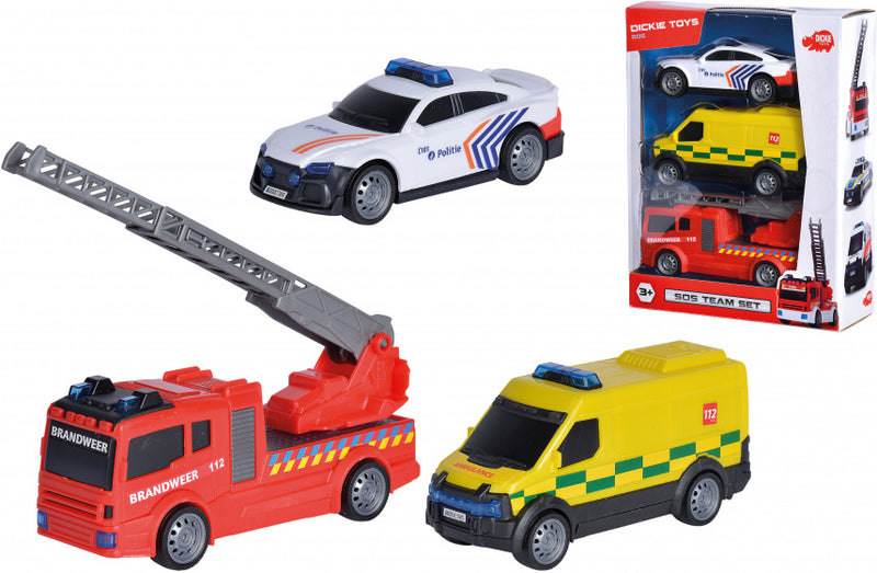 autoset Belgische SOS Team jongens 3-delig