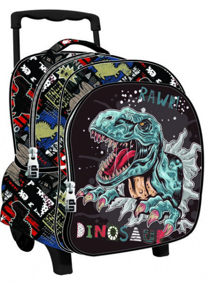 trolley rugzak Dinosaur 11 liter 30 cm polyester zwart