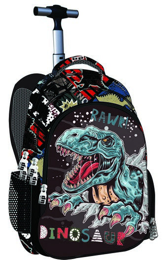 trolley rugzak Dinosaur 44 liter softcase zwart