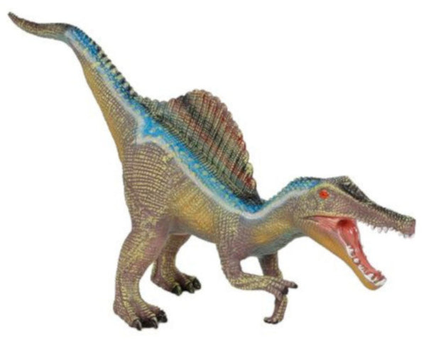 speelfiguur Spinosaurus junior 45 cm bruin/blauw