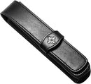 etui voor 1 pen 15,5 x 3 cm leer zwart