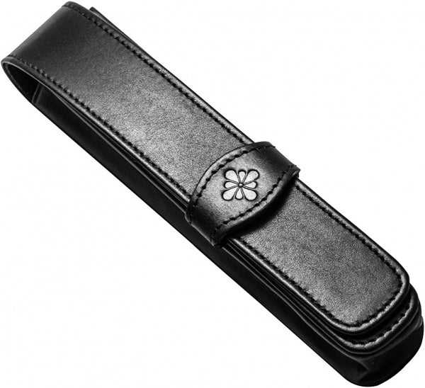 etui voor 1 pen 15,5 x 3 cm leer zwart