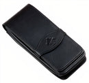 etui voor 4 pennen 15,5 x 6 cm leer zwart