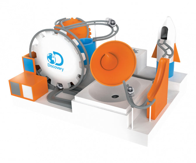 knikkerbaan bouwset Mindblown 22 cm wit 57-delig