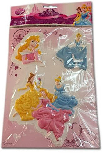 3D stickers prinsessen junior multicolor 3-delig