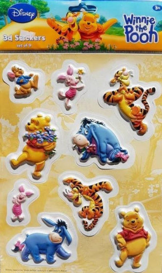 3D stickers Winnie the Pooh junior 9-delig