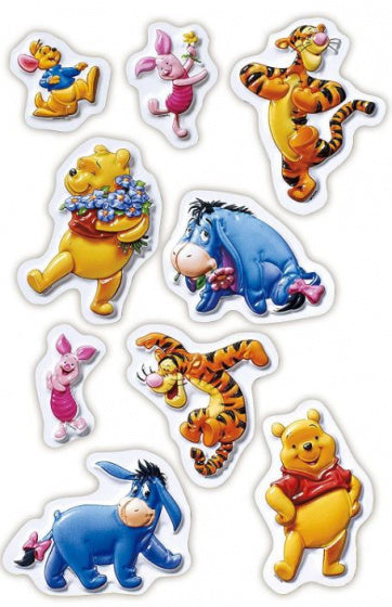 3D stickers Winnie the Pooh junior 9-delig