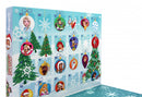 adventskalender junior 39,2 cm karton ijsblauw 28-delig